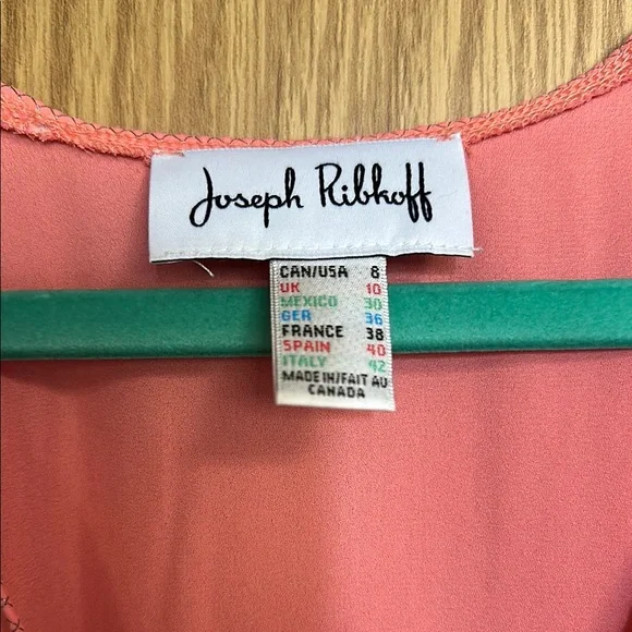 Joseph Ribkoff Pink Asymmetrical Blouse - Picture 3 of 4